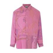 Magliano Silk Jacquard Grafiskt Tryck Skjorta Pink, Herr