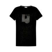 Liu Jo Klassisk T-shirt Black, Dam