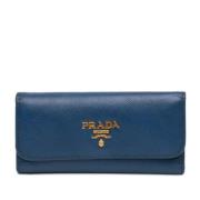 Prada Vintage Pre-owned Laeder nyckelhllare Blue, Dam