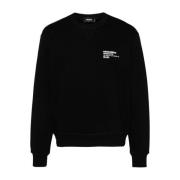 Dsquared2 Svart Felpa Sweatshirt Black, Herr