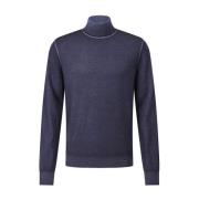 Hugo Boss Klassisk Turtleneck Tröja Blue, Herr