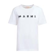 Marni Stilfull T-shirt Kollektion för Dig White, Dam