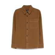 A.p.c. Broderad Basile Skjorta Brown, Herr