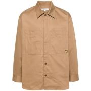 Maison Kitsuné Brun Overshirt för Stiliga Outfits Brown, Herr