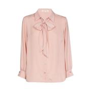 Marie Méro Rosa blus med rosett Pink, Dam