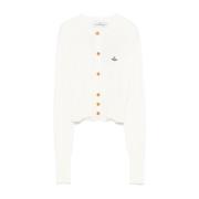 Vivienne Westwood Ecru Knapp Crew Neck Sweater White, Dam