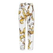 Versace Jeans Couture Mönstrade byxor White, Dam