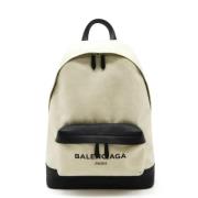 Balenciaga Vintage Pre-owned Canvas ryggsckar Beige, Dam