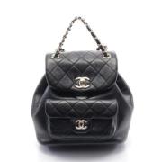 Chanel Vintage Pre-owned Laeder ryggsckar Black, Dam