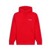 Balenciaga Röd Bomull Logo Sweatshirt Red, Herr