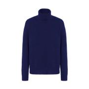 Malo Bl Wool Turtleneck Trja fr Mn Blue, Herr