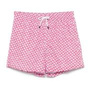 Fedeli Polyester Badshorts med Elastiskt Bälte Pink, Herr