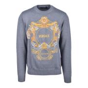 Versace Bomullskollektion T-shirt Gray, Herr