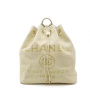 Chanel Vintage Pre-owned Tyg chanel-vskor Beige, Dam