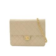 Chanel Vintage Pre-owned Laeder chanel-vskor Beige, Dam