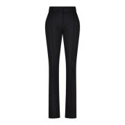 Sportmax Elastiska Businessbyxor Rak Ben Black, Dam