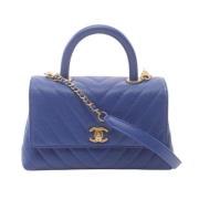 Chanel Vintage Pre-owned Laeder handvskor Blue, Dam