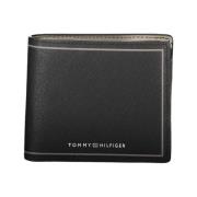 Tommy Hilfiger Elegant svart läderplånbok Black, Herr