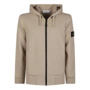 Stone Island Casual Bomullsweatshirt för Män Beige, Herr