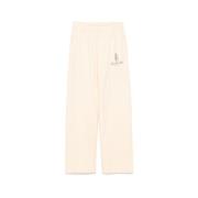 Sporty & Rich Straight Leg Sweatpants Beige, Dam