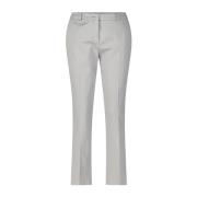 Raffaello Rossi Slim Fit Cropped Trousers with Pleats Gray, Dam