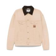 Carhartt Wip Klassisk Truckerjacka 'Dearborn' Beige, Herr