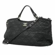 Chanel Vintage Pre-owned Canvas handvskor Black, Dam