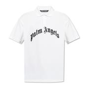 Palm Angels Polo med logotyp White, Herr