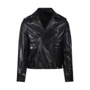 Golden Goose Svart Bikerjacka Black, Herr