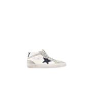 Golden Goose Svart Stjärna Vit Läder Sneakers White, Dam