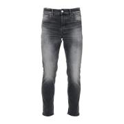 PT Torino Grå Denim Jeans Elastisk Tapered Fit Gray, Herr