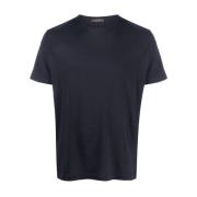 Loro Piana Blå Bomull Siden T-shirts och Polos Blue, Herr