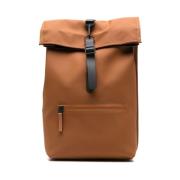 Rains Vattentät Rolltop Ryggsäck med Spänne Stängning Brown, Herr