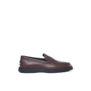 Tod's Bruna Läderloafers Gummisula Italien Brown, Herr