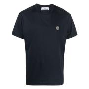 Stone Island Avslappnad Bomull T-shirt Black, Herr