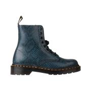 Dr. Martens Blå Viper Läderstövlar Blue, Herr