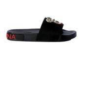 Dolce & Gabbana Designer Cooker Flip Flops Black, Herr