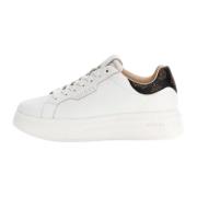 Guess Vita lädersneakers med rund tå White, Dam