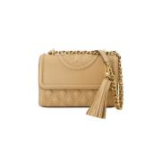 Tory Burch Laeder axelremsvskor Beige, Dam