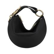 Burberry Equestrian Knight Clasp Läder Hobo Väska Black, Dam