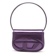 Diesel Lila Läder Crossbody Väska Purple, Dam