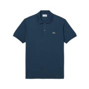 Lacoste Klassisk Piqué Polo Original Stil Blue, Herr