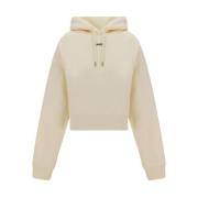 Jacquemus Monogram Patch Bomullshoodie Beige, Dam