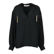 Simona Corsellini Silkeblandad Stickad Topp Black, Dam