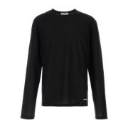 Jil Sander Svart Bomull T-shirt Klassisk Stil Black, Herr