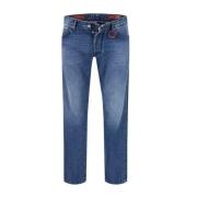 Tramarossa Avtagbara Initialer Selvedge Jeans med Lädermärke Blue, Her...