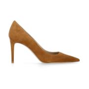 Stuart Weitzman Brun Mocka Läder Klack Décolleté Brown, Dam