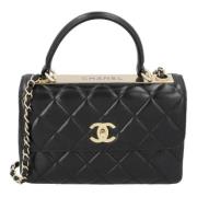 Chanel Vintage Pre-owned Laeder crossbodyvskor Black, Dam