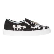 Chiara Ferragni Collection Svarta Slip-On Canvas Skor Black, Dam