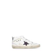 Golden Goose Mid Star Lädersneakers White, Dam